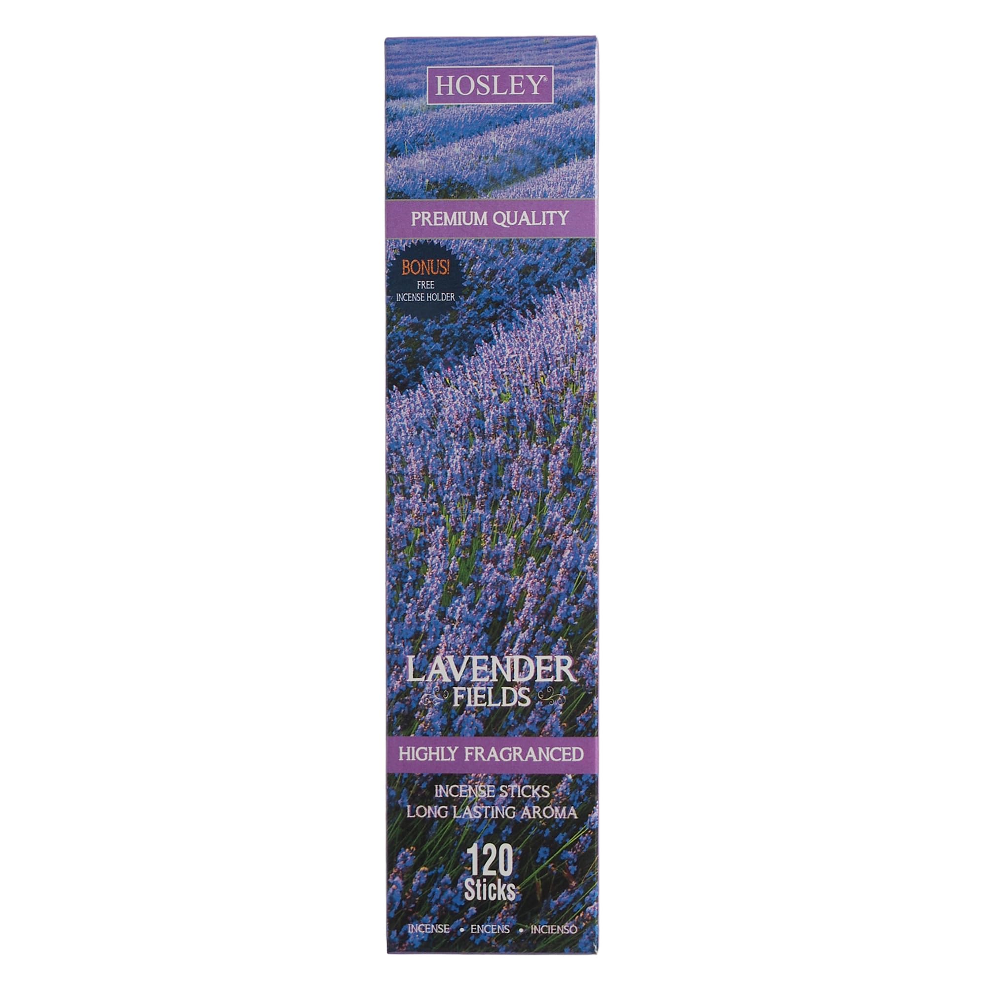 Hosley 120 Pack of Lavender Fragrance Incense Stick.Ideal Gift for Wedding, Events, Aromatherapy, Spa, Reiki, Meditation, Bathroom Settings
