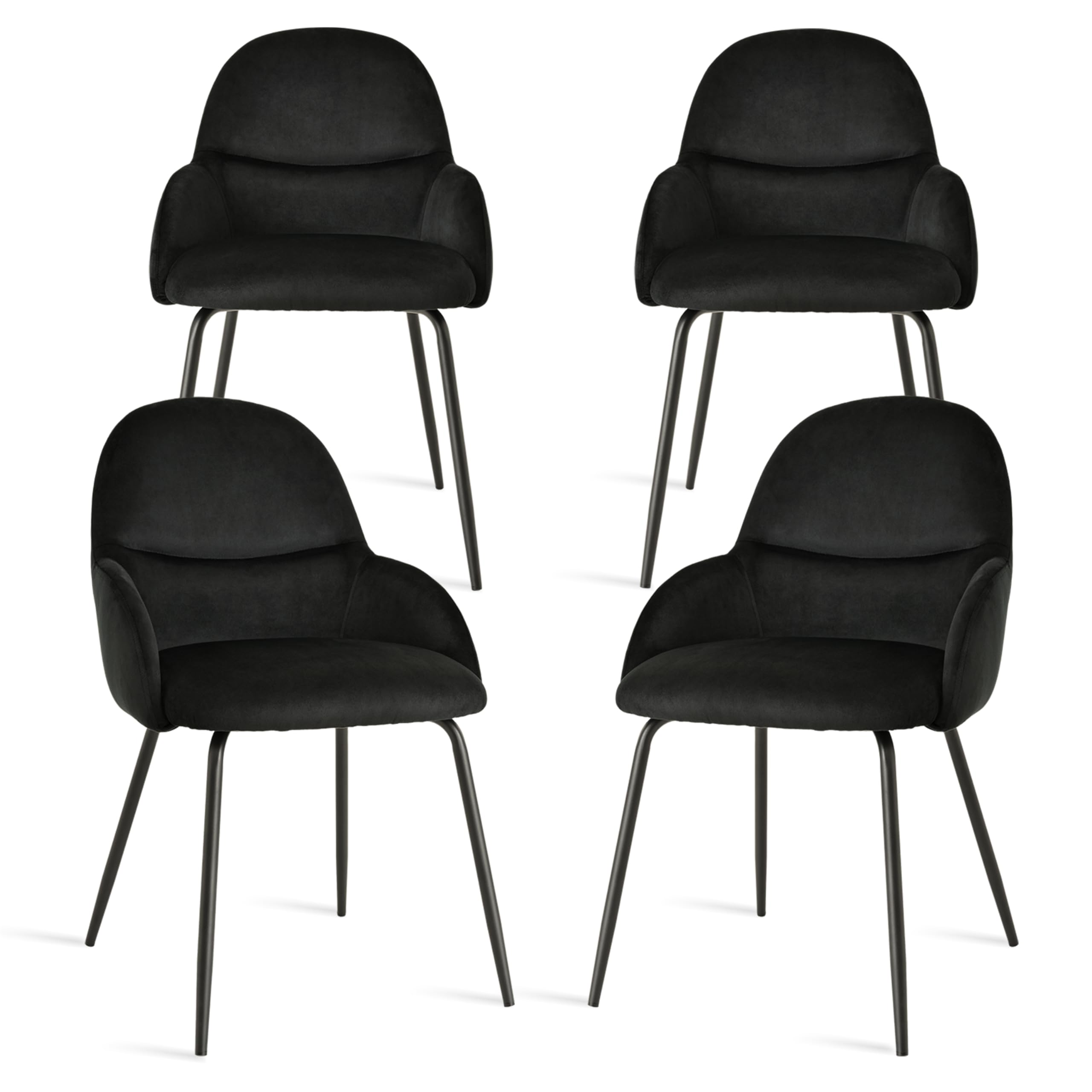 Goeurvant Esszimmerstühle mit Armlehne – Gepolsterter Küchenstuhl mit Erhöhter Rückenlehne und Breiter Sitzfläche,Modernes Design für Wohnzimmer,Schlafzimmer oder Essbereich