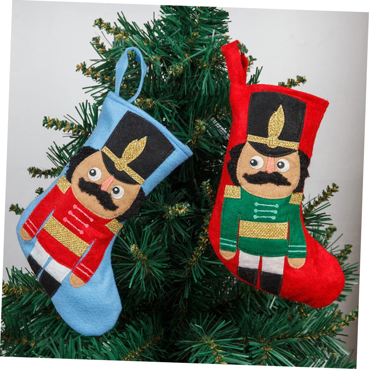 TOPBATHY 6 STK Soldat Weihnachtsstrumpf Familienweihnachtsstrümpfe Weihnachtstüten Weihnachtsdekorationen Weihnachtssocken Christbaumschmuck Weihnachtsfeier Sockenanhänger Filzstoff
