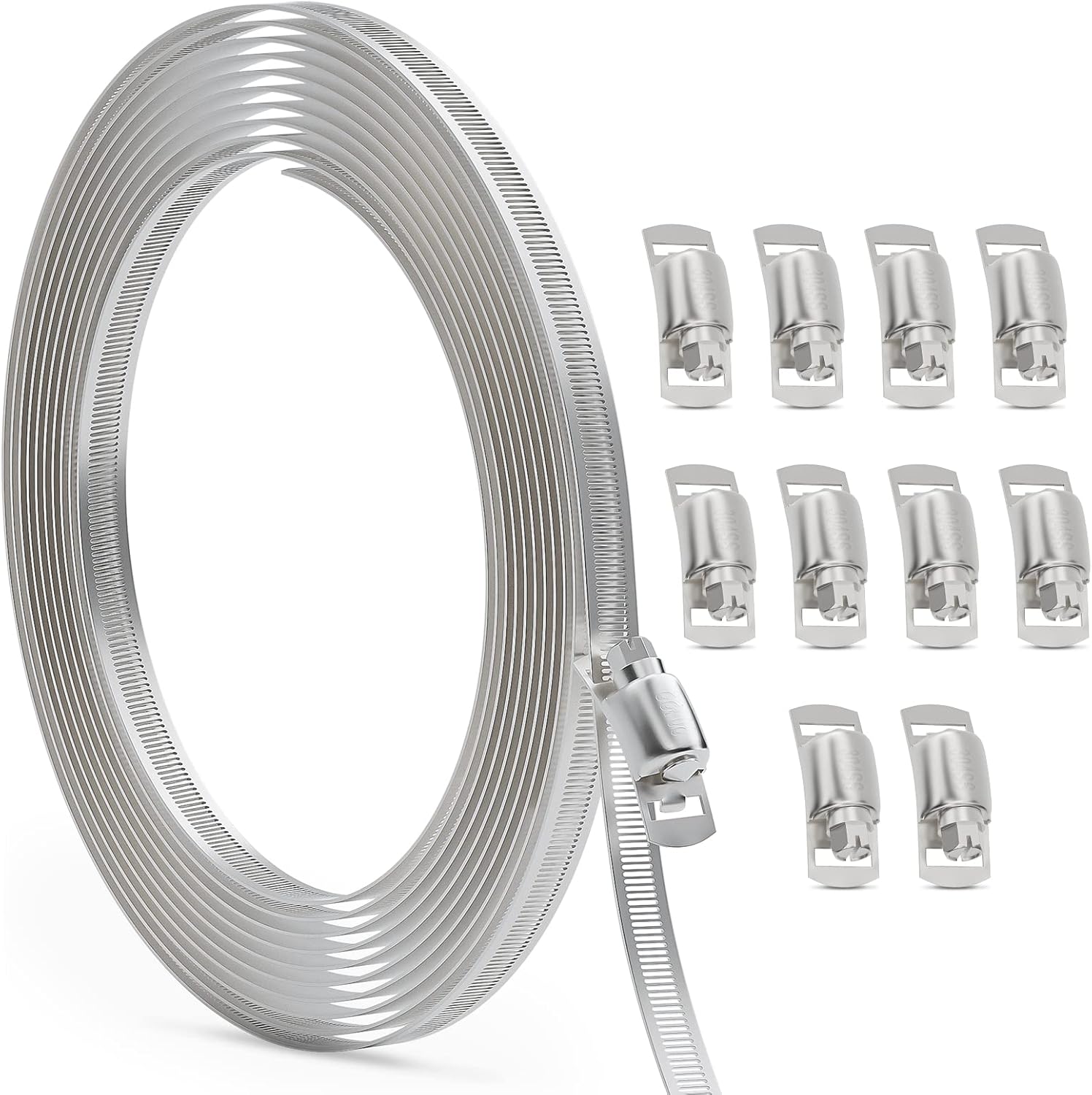 20FT DIY Hose Clamps+72PCS Hose Clamps Assortment Kit