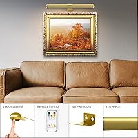 Vista 4 de Battery Picture Lights 16 inch-2PACK , Wireless Rechargeable Painting Light for Art with Remote, Full Metal Led Picture Lights Dimmable Wall Light