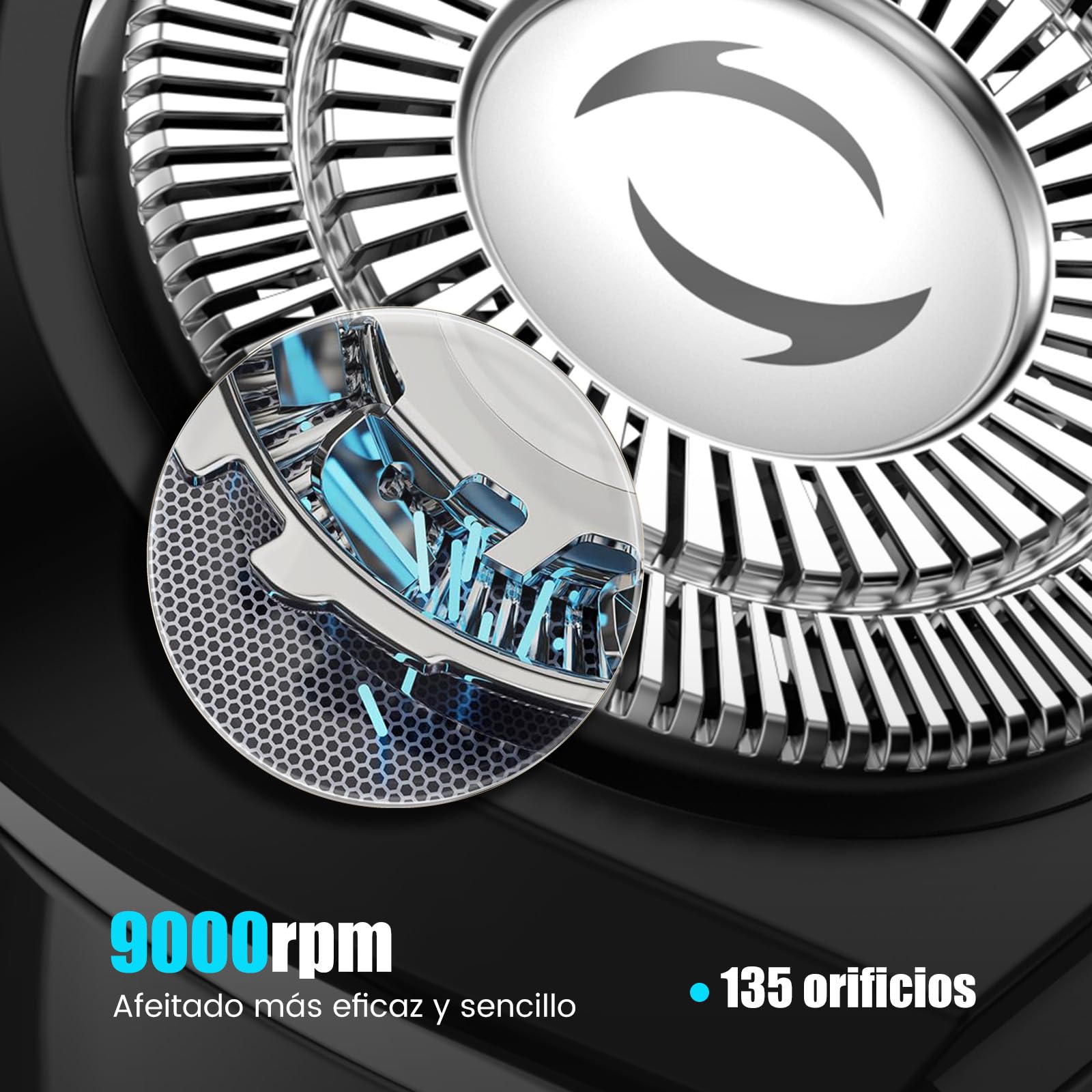 Brightup Maquinilla de Afeitar Hombre con Cabezal Flotante 4D, Afeitadora Eléctrica en Húmedo y Seco para Hombres, Recortador de Barba Impermeable IPX6, Carga USB-C y Recorte Emergente