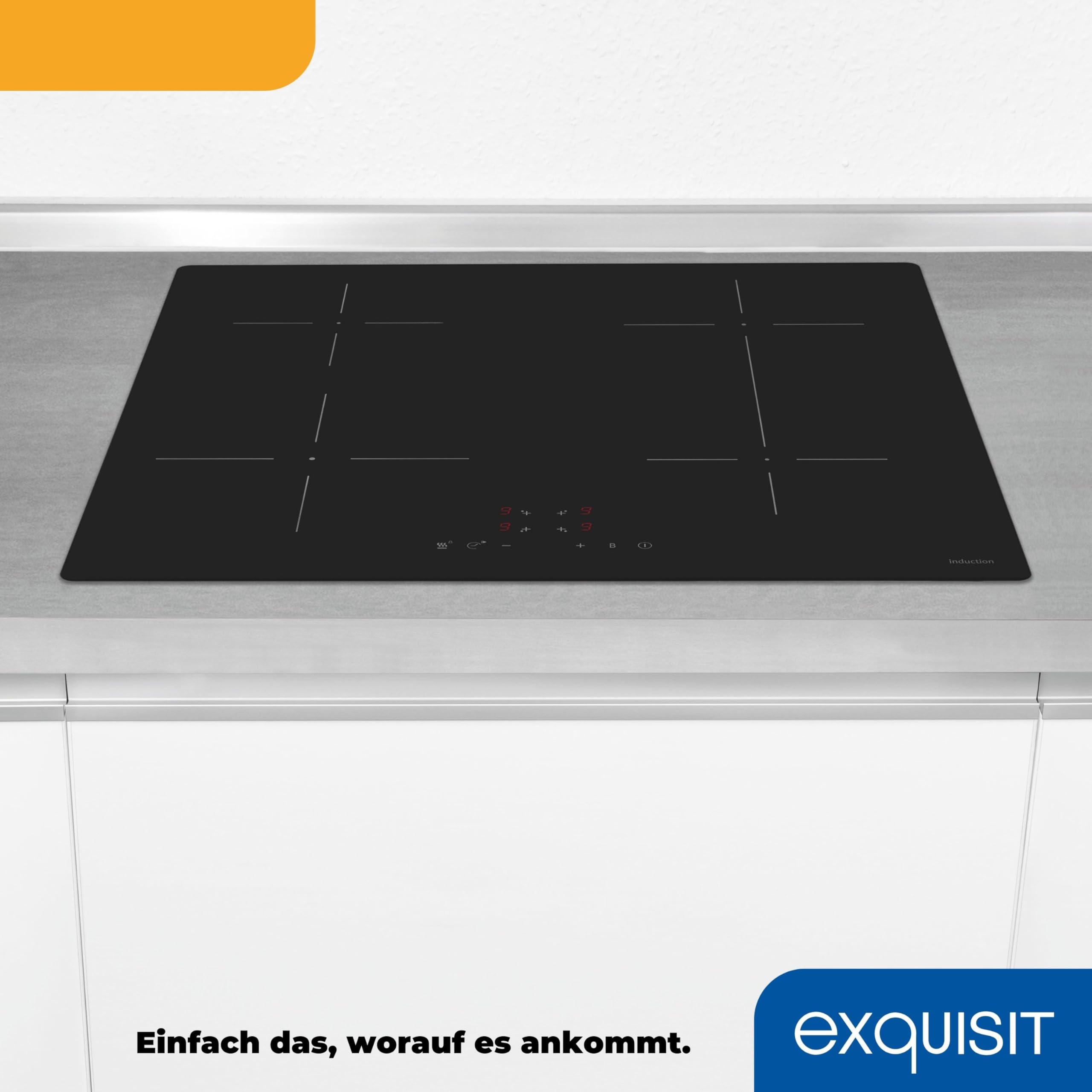 Exquisit EKI 600-SF-B-380 Induktionskochfeld - 4 Zonen - Autark - 7000 W