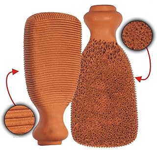 Onives- 2-Sided Pumice Stone for Feet, Callus Remover ,Foot Exfoliator, Terracotta Foot Scrubber ,Hard and Dead Skin Remov...