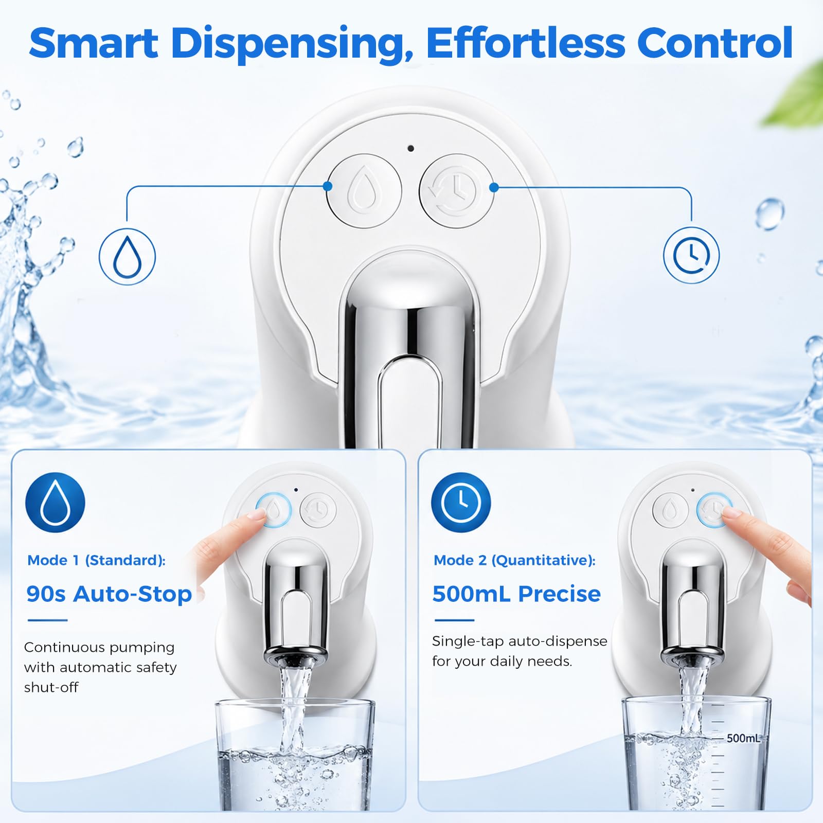 Elektrischer Wasserspender Faltbarer Wasserspender mit USB für Home,Camping, Schule