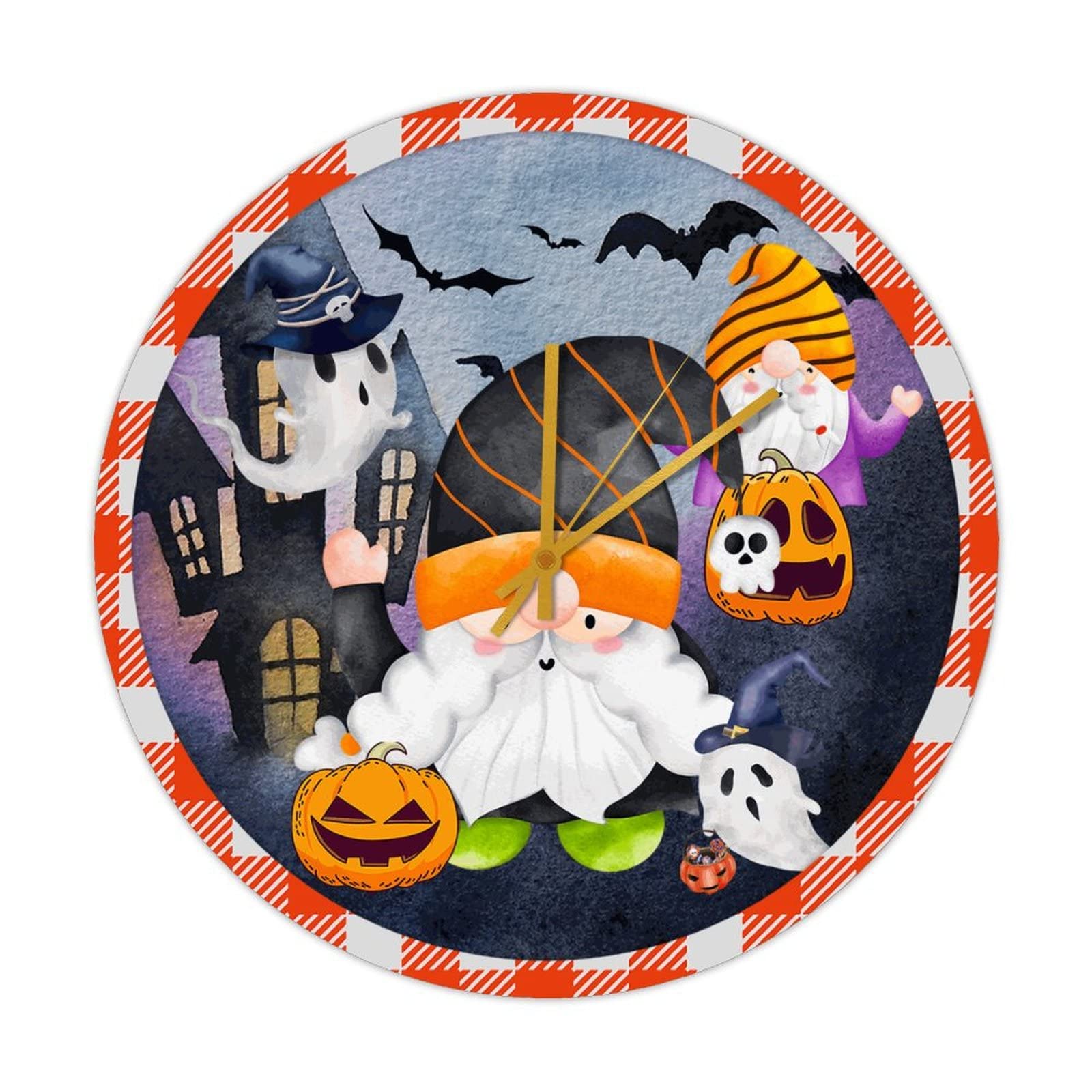 Horloge murale Halloween en bois pour décorer votre salon avec un style rustique