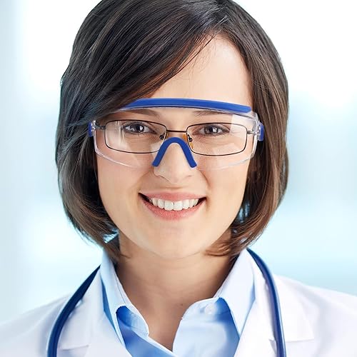 Miniatura 6 de Gafas de seguridad sobre anteojos, anti niebla, gafas protectoras con marco ajustable para hombres y mujeres