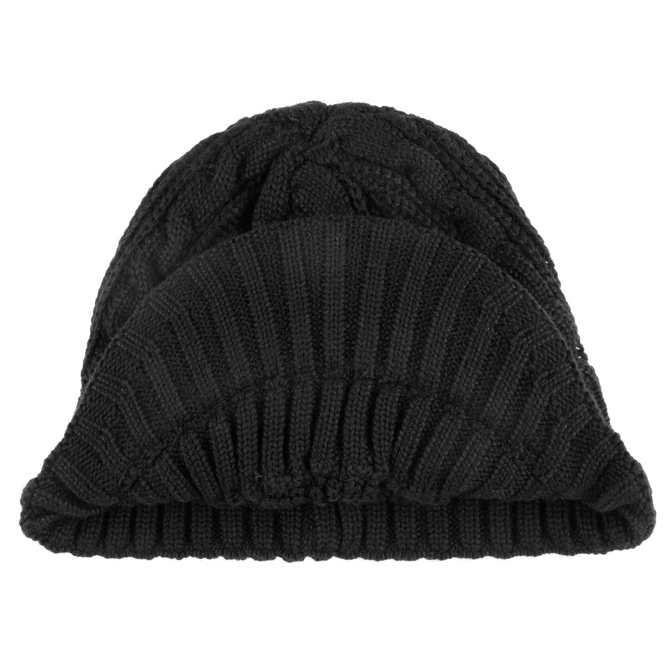 Eisbär Agor Pull-On Strickmütze Damen/Herren - Made in the EU Zopfstrickmütze Strickschirmmütze mit Schirm, Schirm Winter Herbst-Winter
