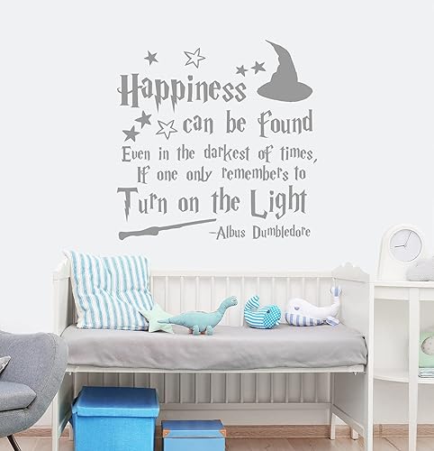 Miniatura 8 de Happiness Can Be Found Even In The Darkest Of Times Wall Decal Wizard Quote Wall Decals Nursery Decor Fairy Quotes Wall DecalsWall Decal Nursery