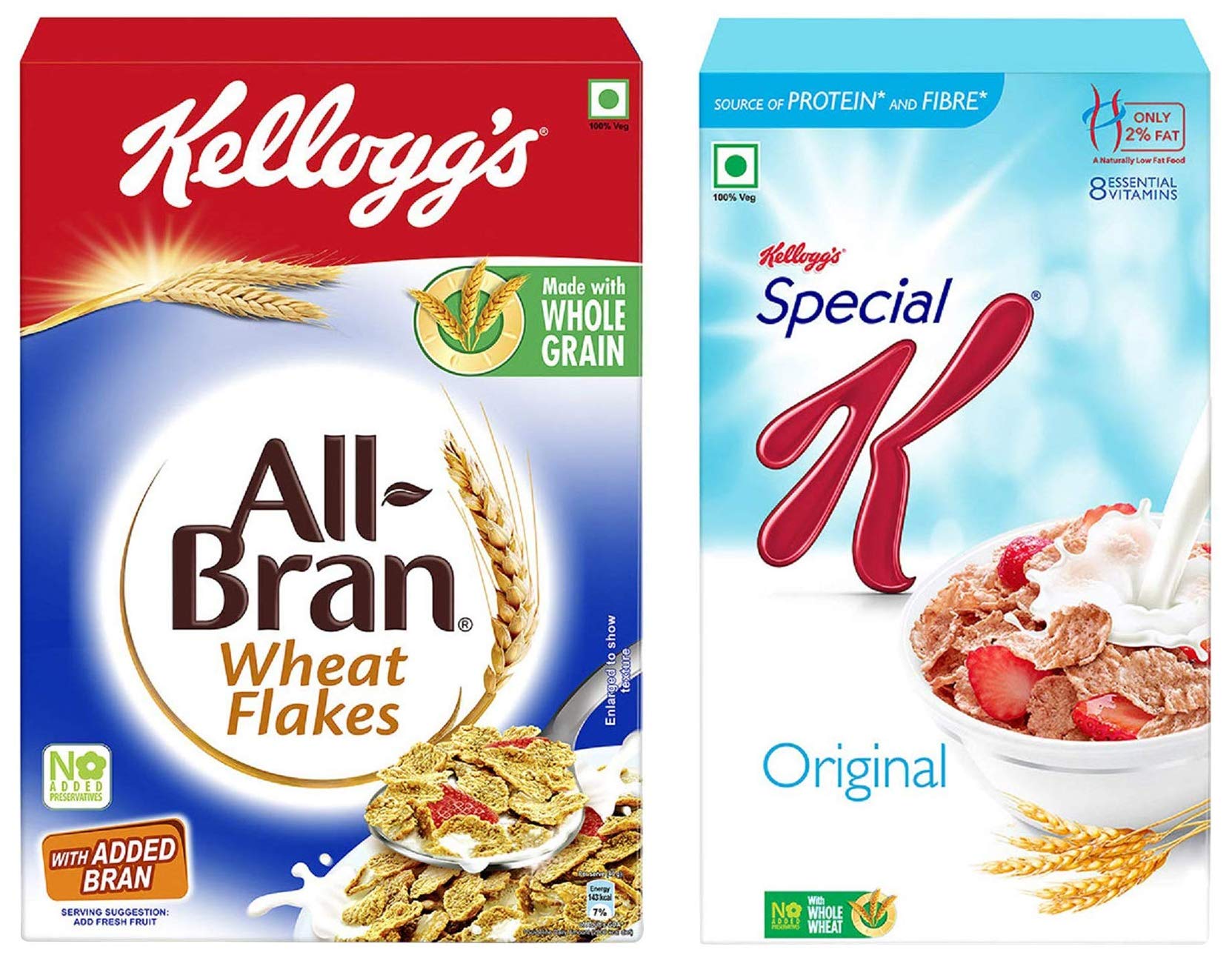 Buy Kellogg's Combo, Kellogg's All Bran Wheat Flakes, 425g and Kellogg