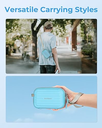Vista 34 de BAGSMART Funda para cámara digital, protectora e impermeable para cámara pequeña con correa para el hombro, bolsa ligera para cámara Canon PowerShot