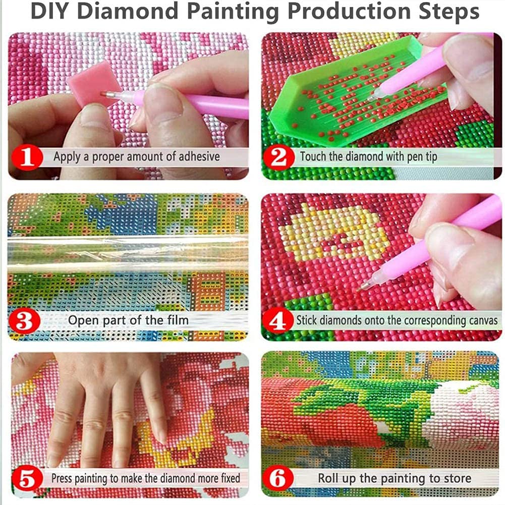 Amazon | 神話上の生き物ホワイトフォックス5 D大人ダイヤモンド絵画