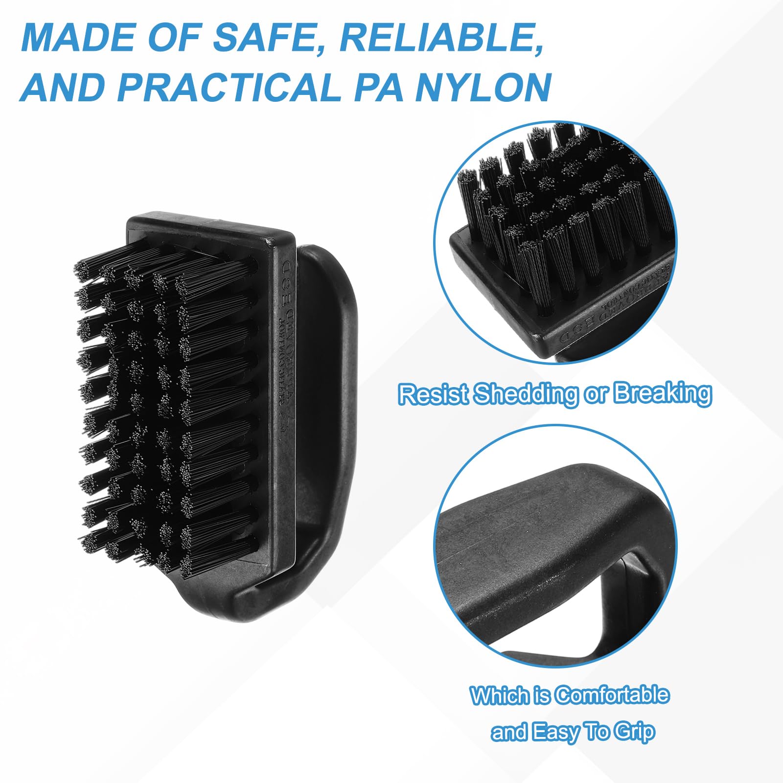 QUARKZMAN 6Pcs Spazzola Antistatica 22X66mm Manico PP Portatile Nylon Pulizia Anti Statico ESD Spazzole Per Elettronica Computer Tastiera Nero