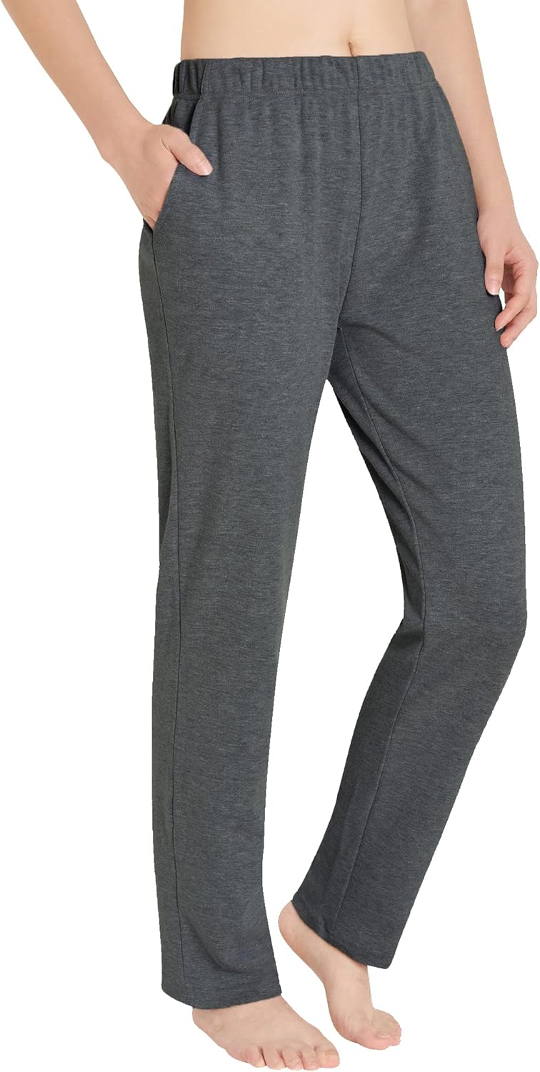 Weintee Women's Cotton Sweatpants Knit Pants with Pockets - Image 2