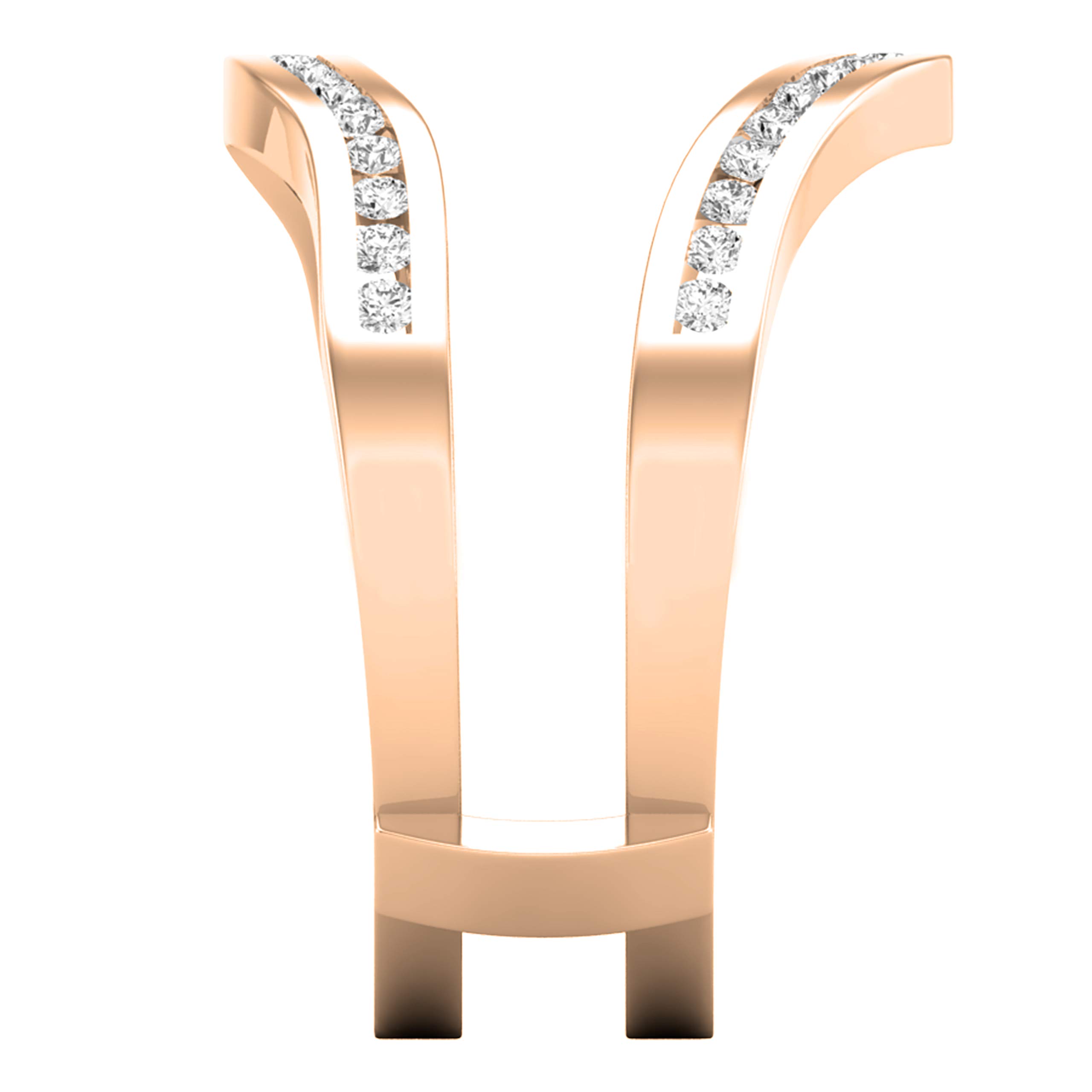 DazzlingRock Collection 10 quilates oro rosa redonda H-I Diamante cultivado en laboratorio.
