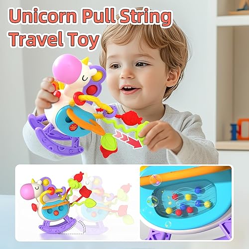 Miniatura 21 de Juguetes 4 en 1 para bebés de 6 a 12 meses, sensoriales y apilables para niños de 1 año en adelante, juguetes de cubo ocupado para bebés de 12 a 18