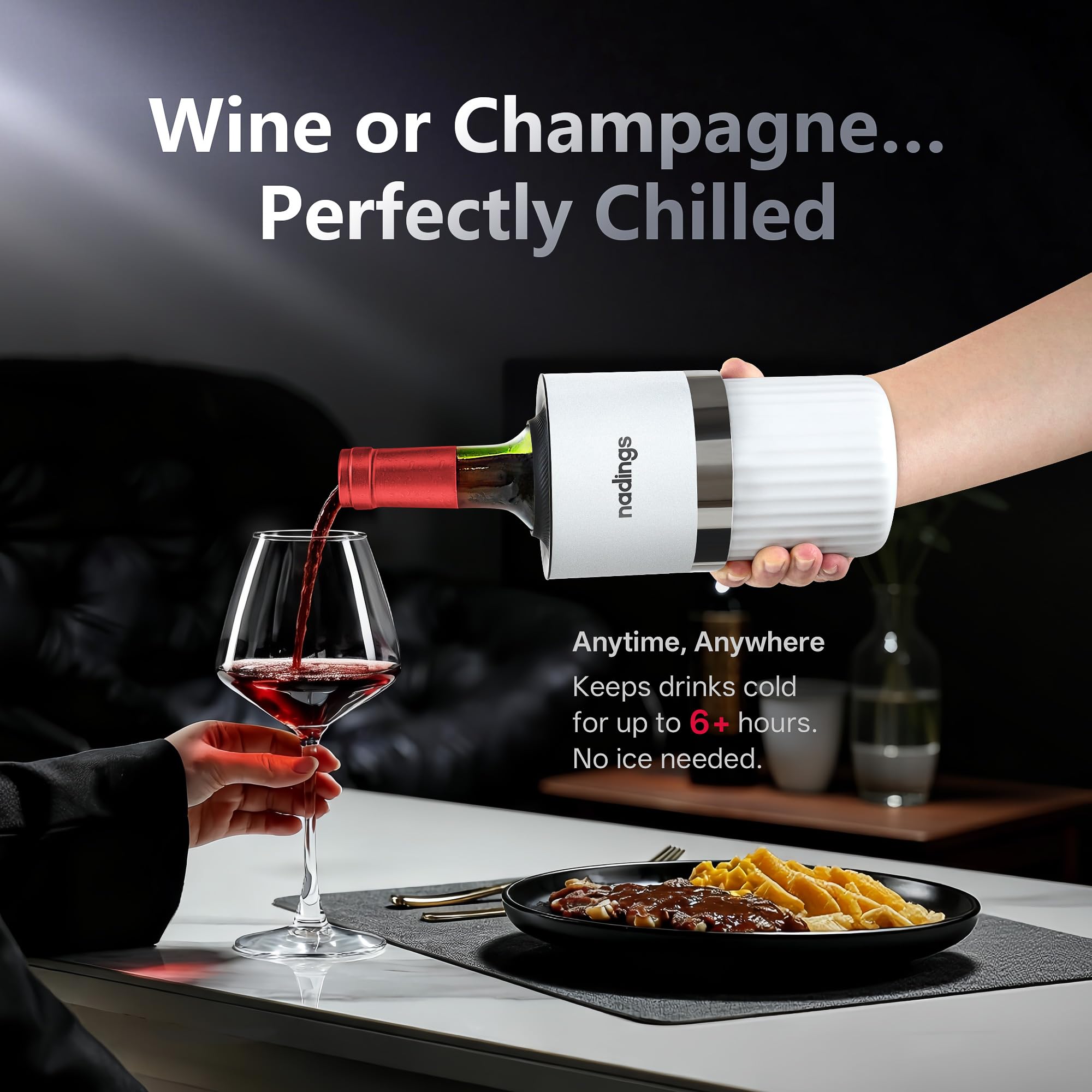 Iceless Wine Chiller, Keeps Cold 6+ Hours, Fits Most Wine Bottles — Amazon image 2