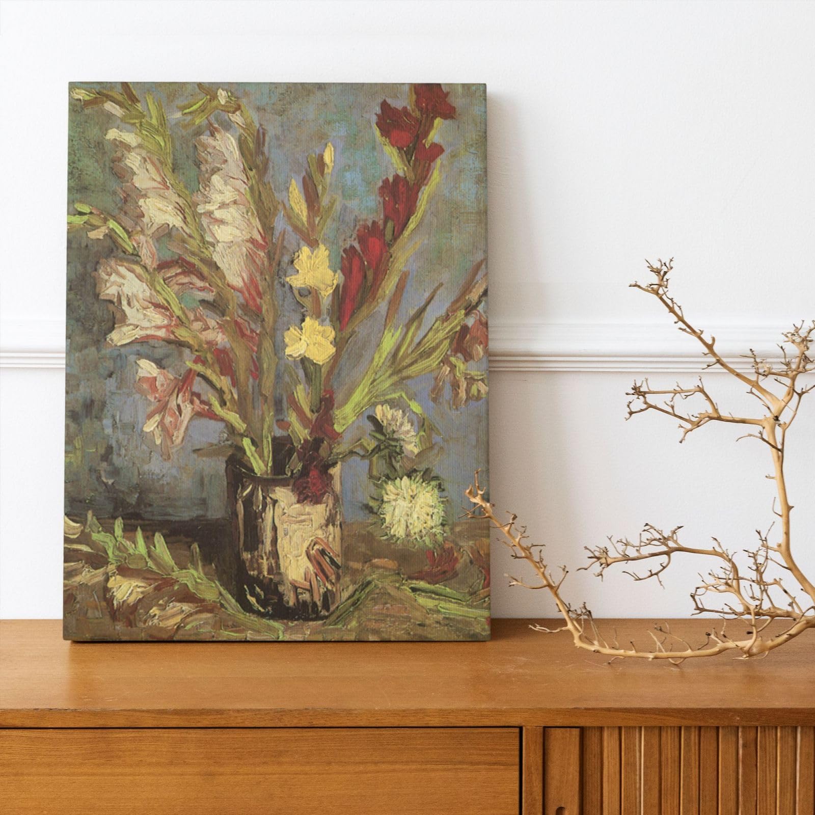 「 グラジオラスの花 」 絵画 油絵 油彩             アンティーク Amazon.co.jp: ゴッホ グラジオラスのある花瓶 F6 油絵直筆