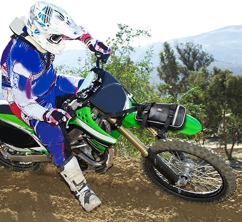 Miniatura 5 de KEMIMOTO Dirt Bike Front Fender Bag Motocicleta Enduro Herramienta Roll Bag Motocross Off Road Bike Sin Perforación