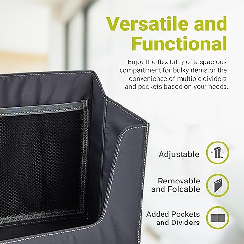 Miniatura 3 de meori Bolsa de mano de oficina, artículos esenciales para laptop, parte inferior resistente que se mantiene en posición vertical, 3 prácticos