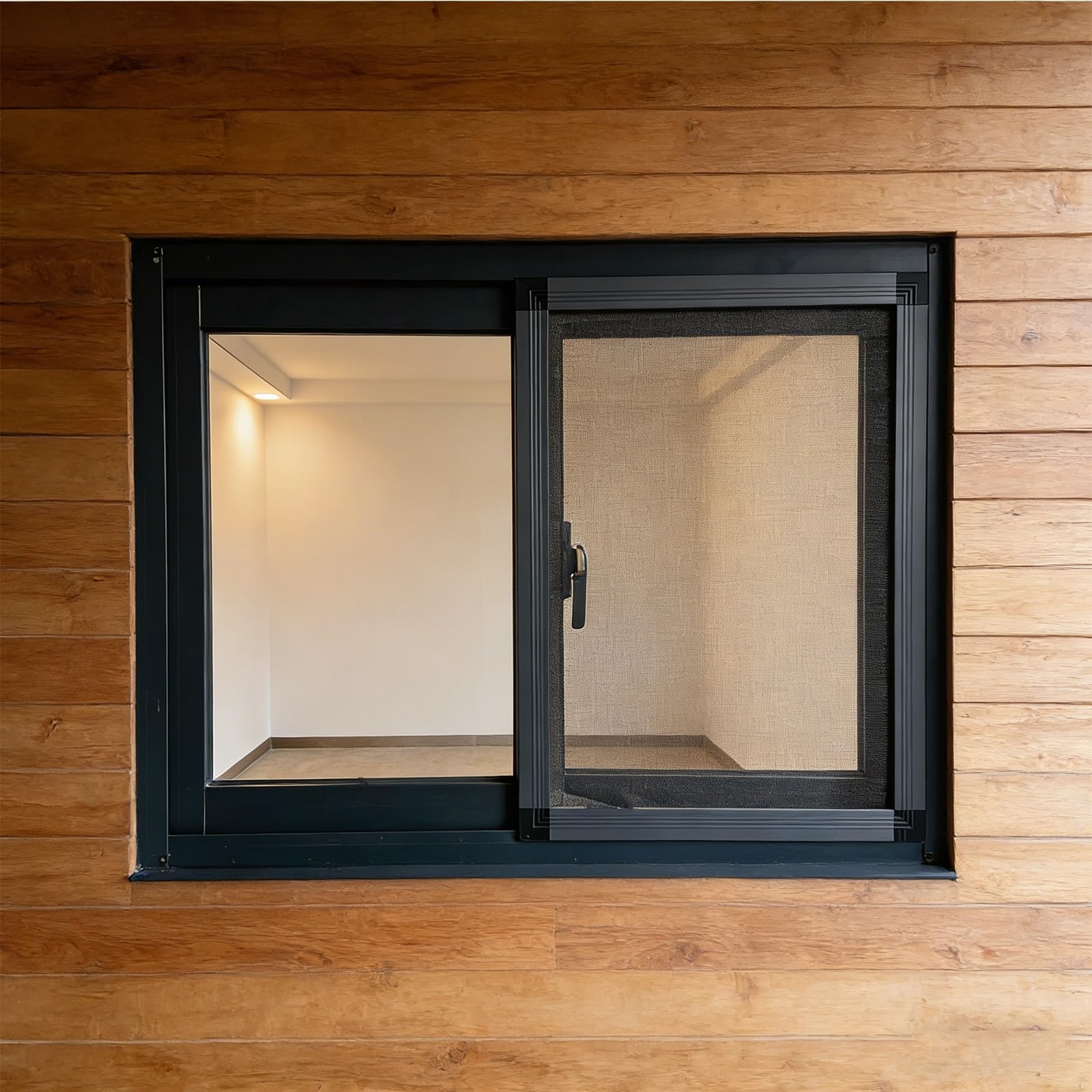 Ventanas correderas de aluminio 58x78 cm con vidrio templado para casitas