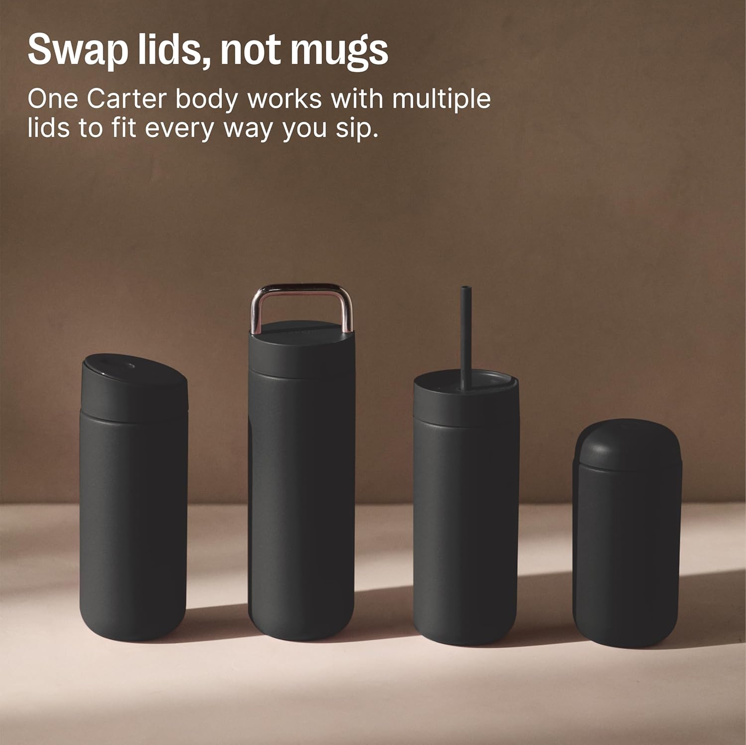 Fellow 16 oz Carter Slide Travel Mug – One-Handed Slide Lid, Vacuum Insulated Stainless Steel Tumbler with Ceramic Interior for Hot and Cold Drinks, Leak-Proof and Dishwasher Safe, Stone Blue - Image 5