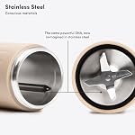 Beast Mega 1200 Stainless Steel | Premium Countertop Blender | Smoothies, Shakes, Sauces, Dips | Lg Servings | Blends Ice + Frozen Fruit | Double-Wall Insulation | Extra Vessels | 1200W (Sand)