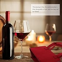 Vista 9 de Cabilock Portador de vino de 6 botellas con divisor de fieltro para almacenamiento de vino con asa