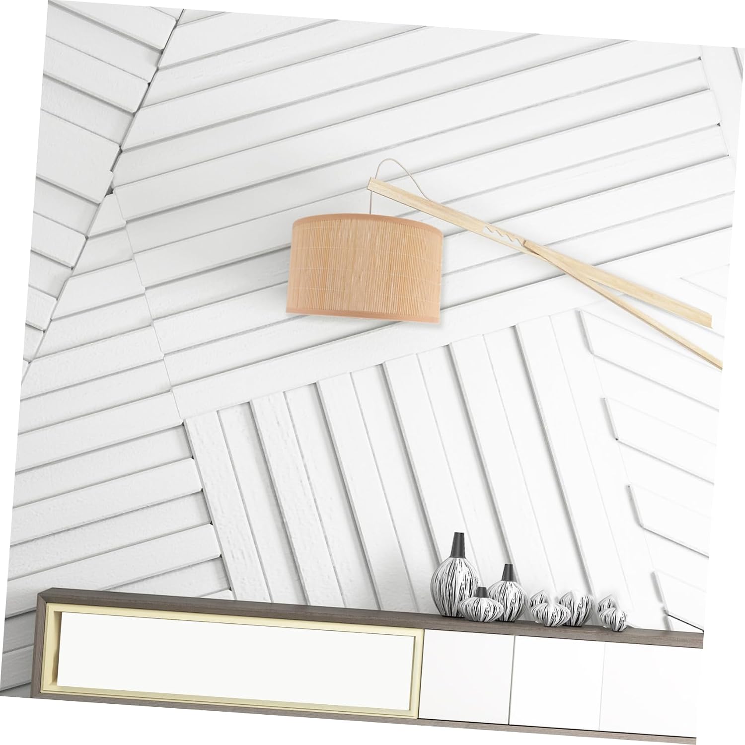 Drum Lampshade Light Cover Replacement Lightweight Woven Design for Table Floor Lamps Retro to Install for Home Decor