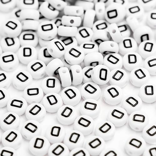 Vista 11 de 500 cuentas acrílicas de letras de 0.236 x 0.157 pulgadas, cuentas del alfabeto para hacer joyas, cuentas de letra C para hacer pulseras, collares