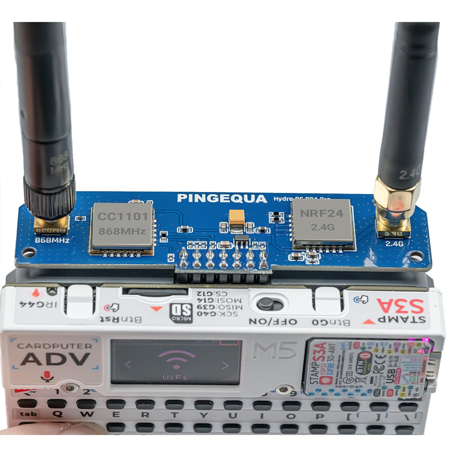 RF 2 In 1 Devboard For M5Stack Cardputer ADV 868 MHz CC1101 2.4G NRF24 Compatibile Bruce Hydra RF 824 Pro