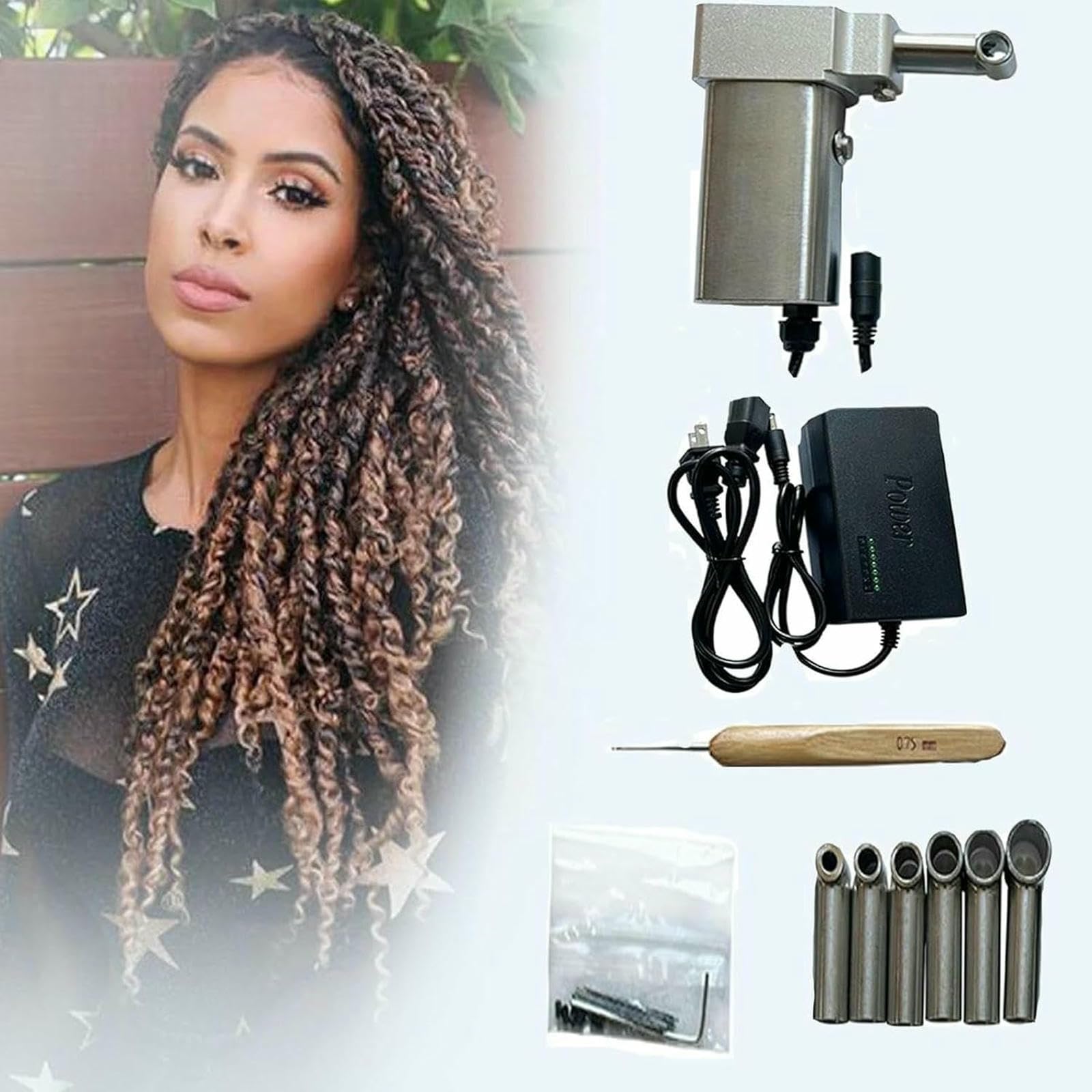 Máquina de rastas instantáneas eléctrica para renovar tu estilo en casa