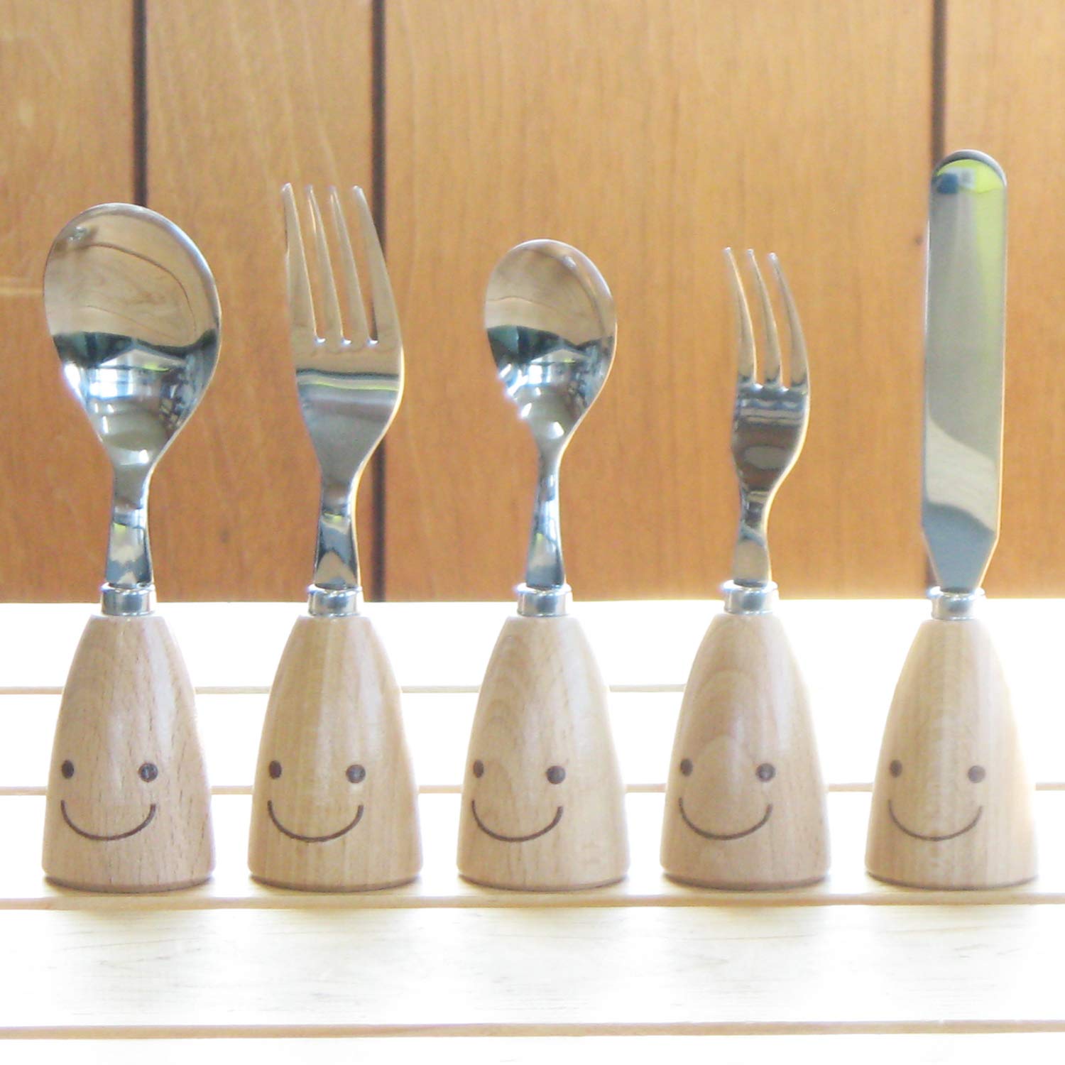 Nagao WY-47 Kitchen Stand, Cutlery Set, 5 Pieces, Spoon, Fork, Butter Knife, Made in Japan