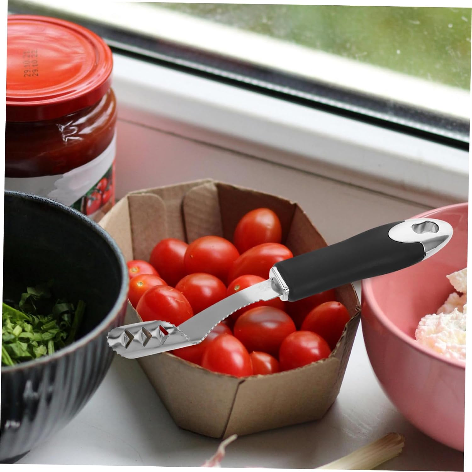 2pcs Stainless Steel Chili Pepper Corer Tool Efficient Core Remover for Jalapenos Bell Peppers Cucumbers Spiral Design for Quick Deseeding Kitchen Gadget