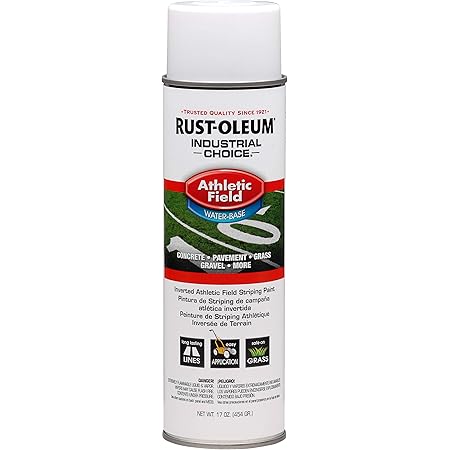 RUST-OLEUM 206043 AF1600 Athletic Field Striping Paint Spray, 17 Ounce (Pack of 1), White
