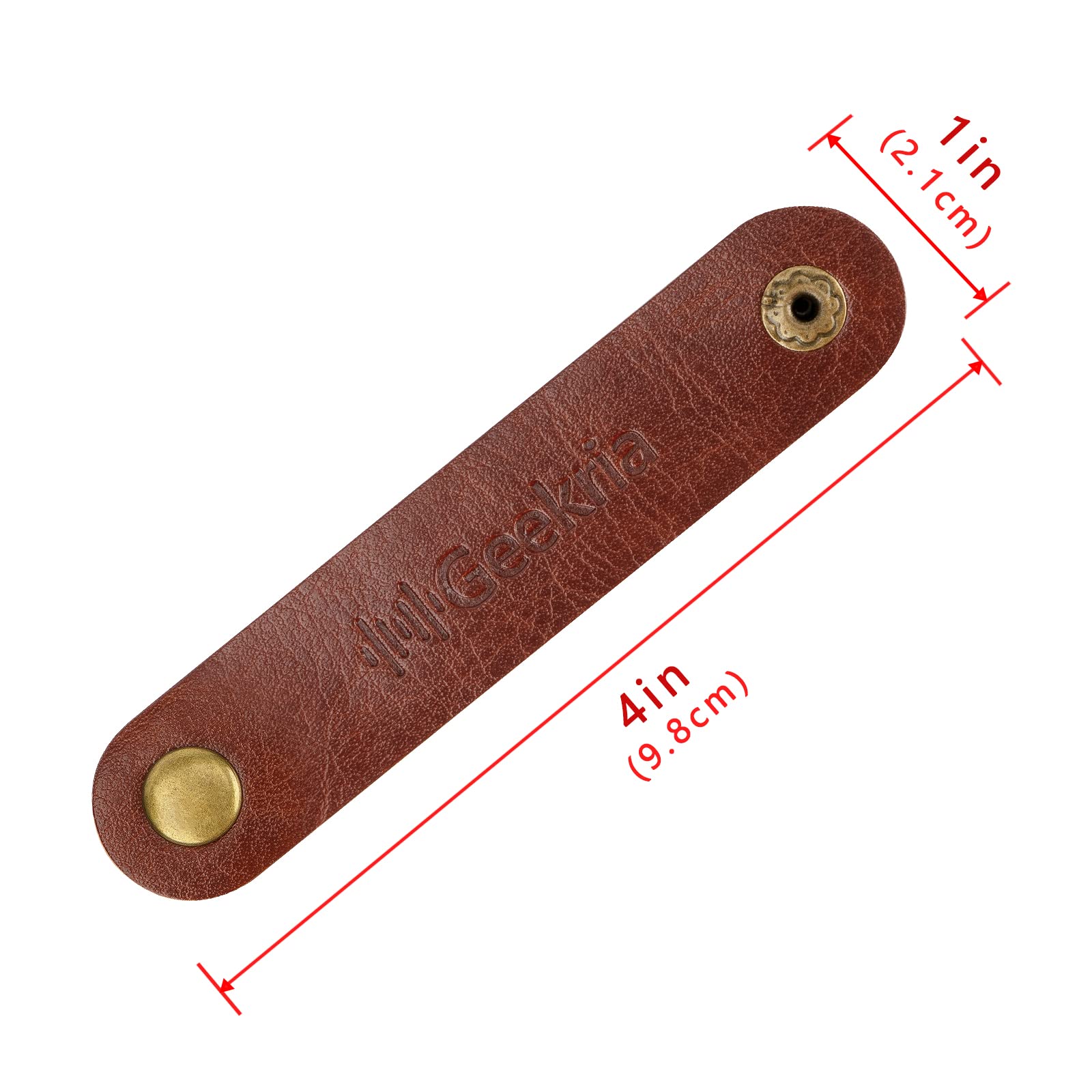 Geekria Organizzatore Cavo di AlimentazioneAvvolgicavo per Cuffie Fascetta per Cavo,Fascetta per Cavo di Ricarica,Fasciatura per Cavo USB/Clip per Cuffie,Cinturino in Finta Pelle Fatta a Mano(10Pezzi)