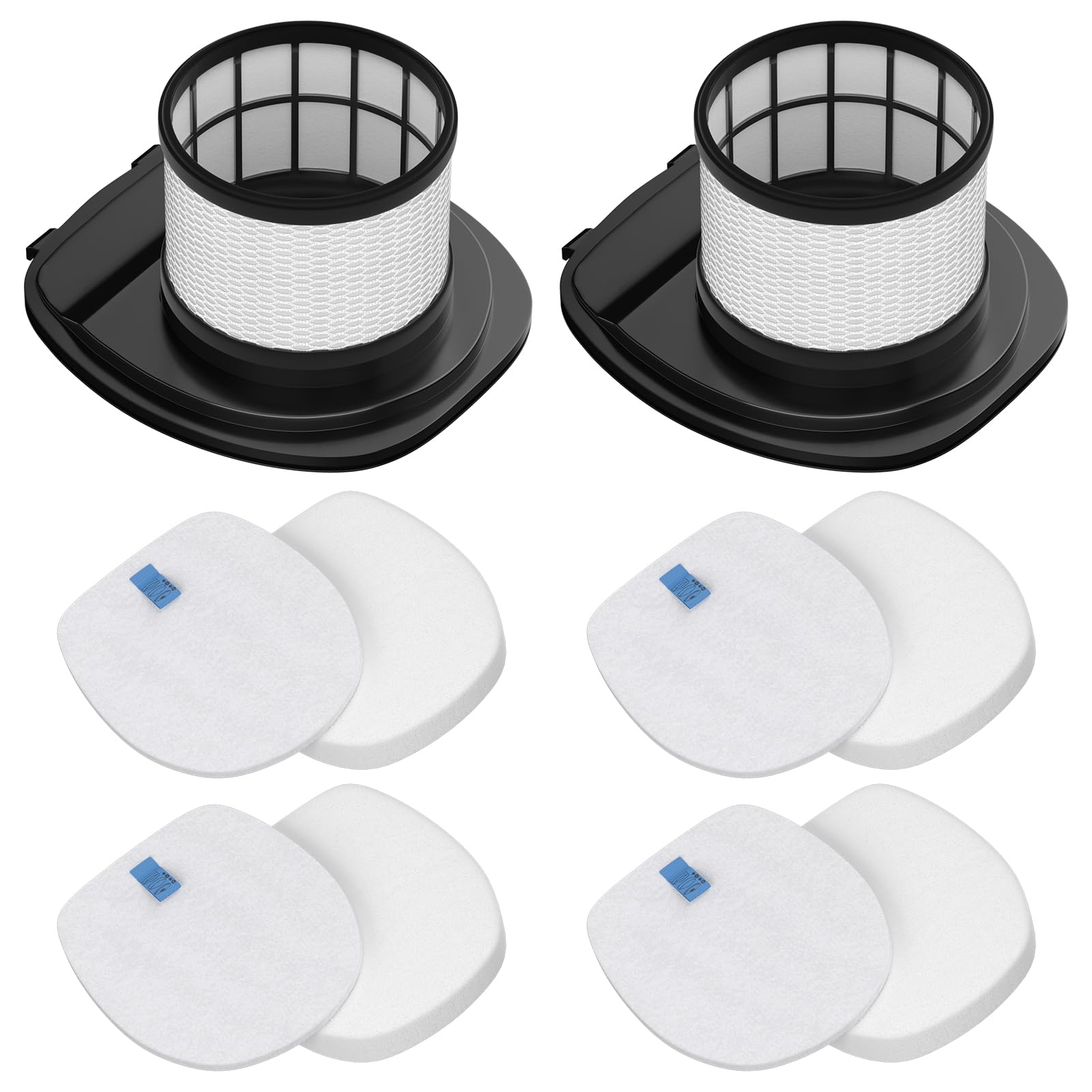 IX141 Filters Fit for Shark IX141 IX140 IZ140 IX142 IZ140C IZ142 UZ145 IZ141C IX141H WZ140 WZ250 Stick Vacuum, Replace Part 616FJ140 & 617FJ140, 2 Pack Filter 4 Pack Foam & Felt Filter Kit