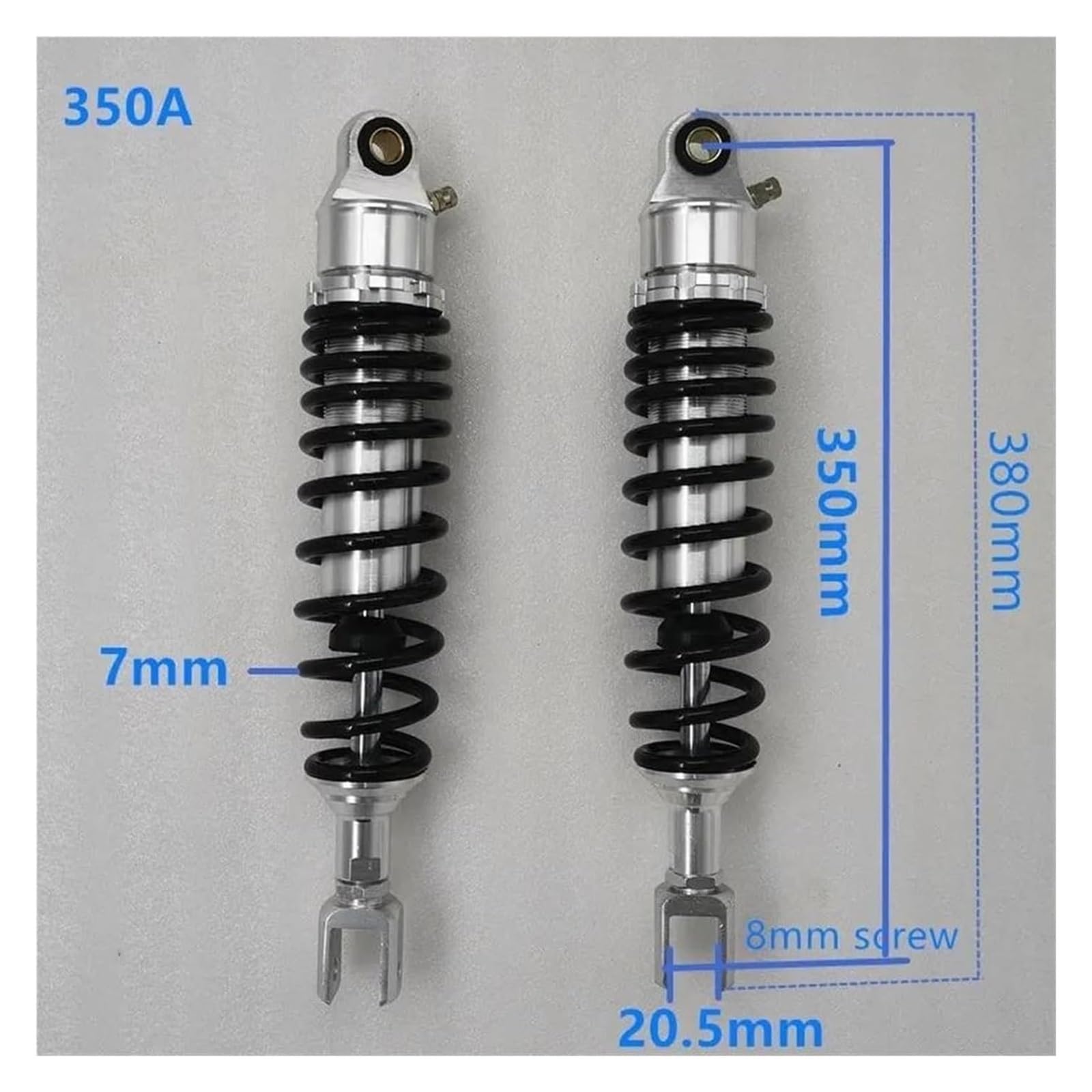 Amortiguador Choque Motocicleta para Yamaha para X MAX 300 para Xmax Amortiguadores De 7 Mm Y 350 Motocicleta(Oro)