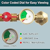 Vista 5 de GASPRO Adaptador de recarga de propano, llena botellas de 1 libra de tanque de 20 libras, fácil de usar, latón macizo