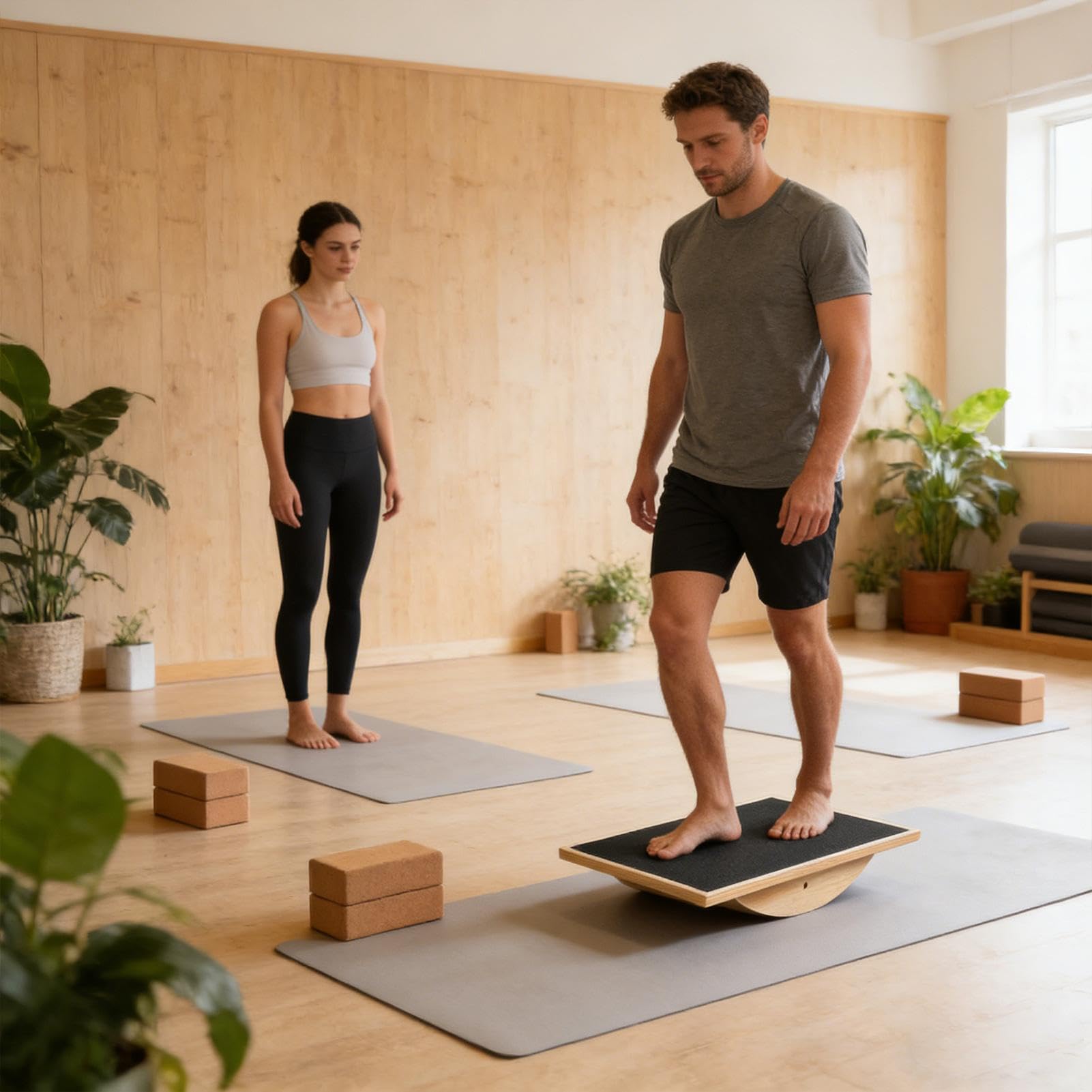 Deska balansująca Przenośny sprzęt fitness antypoślizgowy | Deska do balansowania Dla mężczyzn kobiet dorosłych nastolatków seniorów do domu siłowni biura