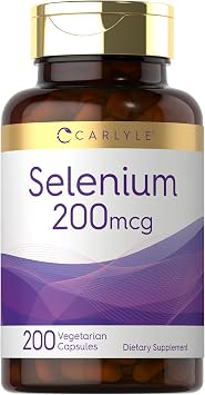 Carlyle Selenium 200 mcg | 200 Capsules | L-Selenomethionine Supplement