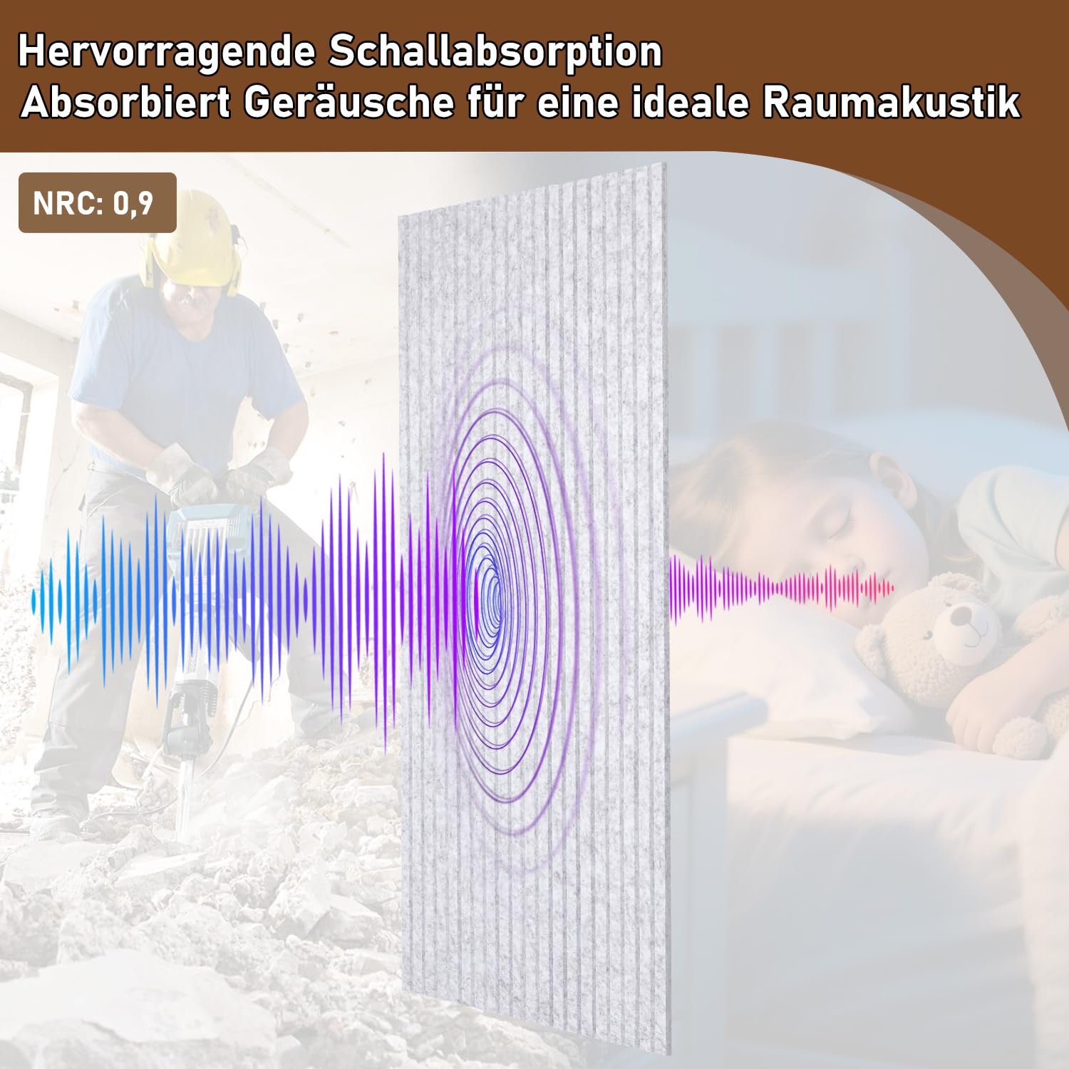 Paneles acústicos autoadhesivos, 8 unidades, 120 x 60 x 0,9 cm, placas de aislamiento acústico para oficina moderna, salón, estudio de música, dormitorio, cine en casa, panel acústico, gris