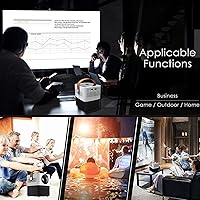 Vista 4 de ALUKAP Small Projector Mini Projector,Pocket Home Theater Proyector with Video Beamer Option Bluetooth Projetor
