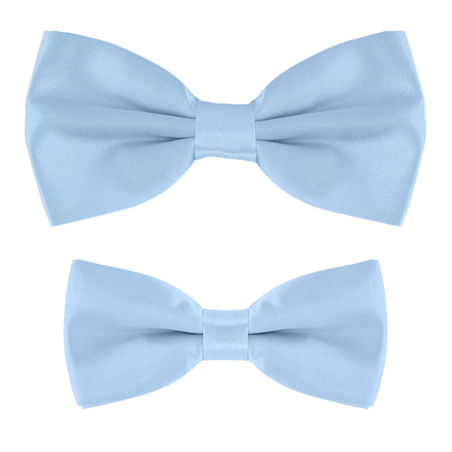 MASADA Father & Son matching set of bowties, pre-tied and smoothly adjustable - Light Blue