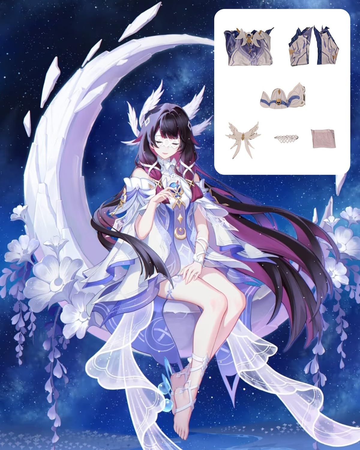 Amazon.co.jp: [神併良品] コロンビアーナ コスプレ ウィッグ付き 原神