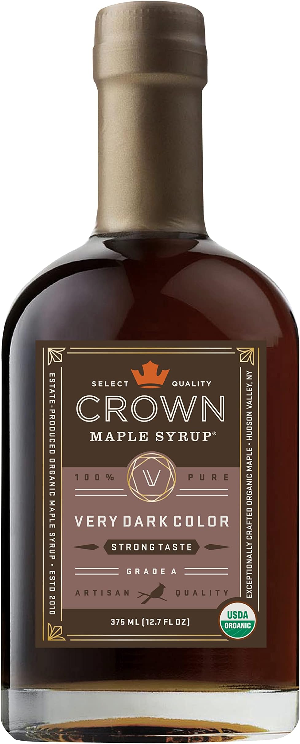 Crown Maple Very Dark Color, Strong Taste Certified Organic Maple Syrup, 12.7...