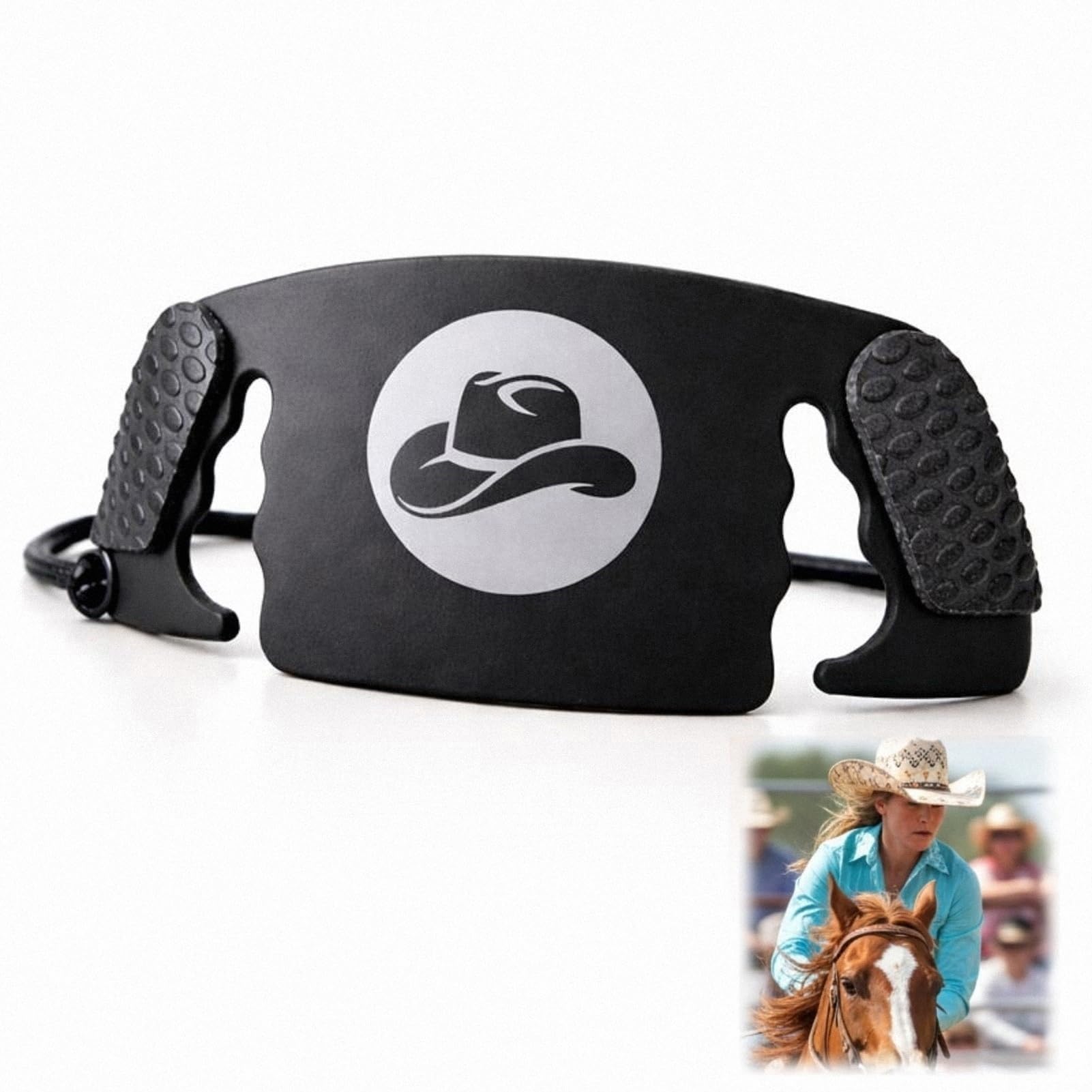 2026 Upgraded Cowboy Hat Cinch, Durable TPU & Silicone Hat Strap Clip for Western Hats, Anti-Slip Hat Holder Cinch, Black, One size