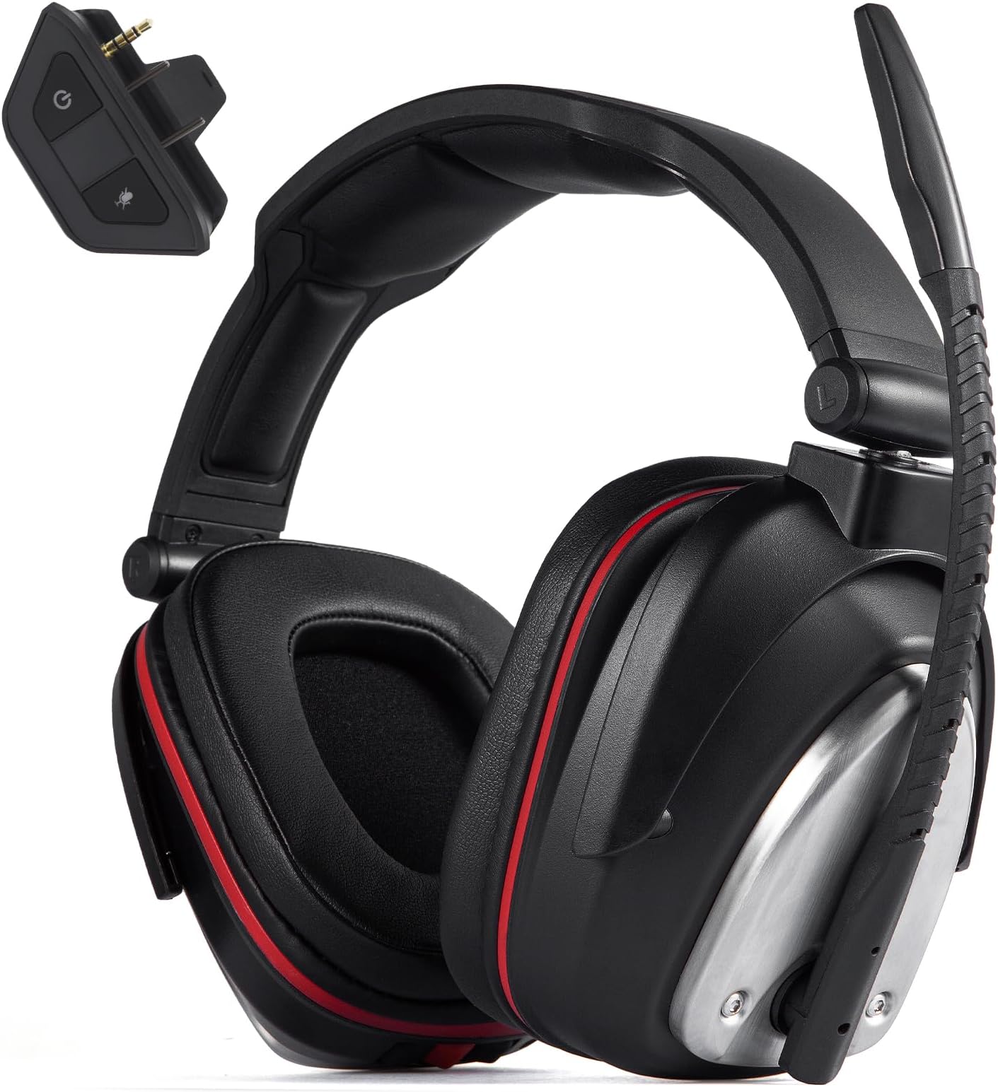 HUHD 2.4G Wireless Gaming Headset for xbox one, Wireless Gaming Headphones for Xbox One Series X/S with microphone, Deep Bass and Rotating Metal Ear Cups