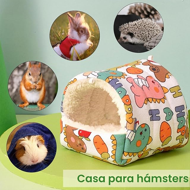 Foto 2 de 8 de tinysiry Cama para hámster para Invierno, Mini Nido para Dormir de algodón para hámster, Nido para hámster