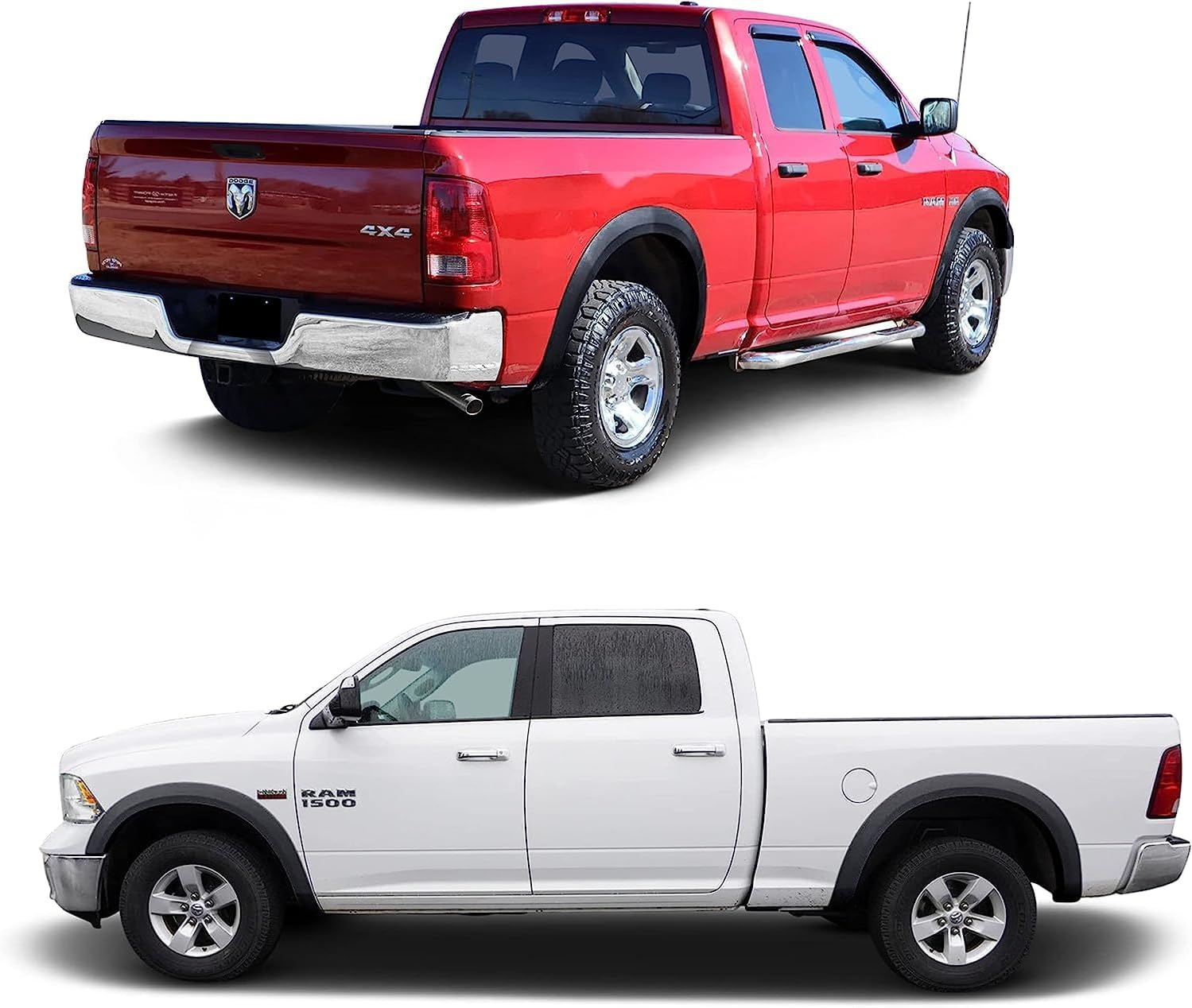 Lot De 4 Bavettes Garde-boue De Voiture Compatibles Avec Dodge Ram 2009-2018 Avec élargisseurs D'aile